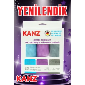 3'lü Alman Mikrofiber Cam Bezi,Sihirli Bez,Temizlik Bezi,En Yumuşak Bez(1 Paket) 40*60 cm