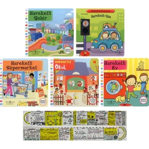 Hareketli Şehir – Gün – Süpermarket – Okul – Ev 5 Kitap - Matematik Öğreten Ayraç