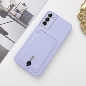 Samsung Galaxy S24 Uyumlu Kılıf Zebana Kartlıklı Sweet Yumuşak Silikon Kılıf Lila