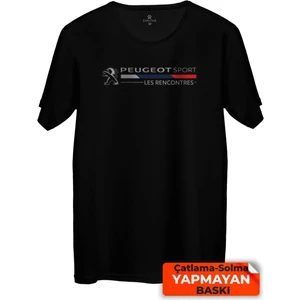 Çakılap Peugeot Sport Logo Baskılı Tişört Unisex, Premium Kalite (Rgl-Otmbl-Pgt)