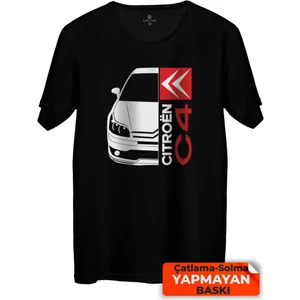Çakılap Citroen C4 Baskılı Tişört Unisex, Premium Kalite (Rgl-Otmbl-Ctrn)