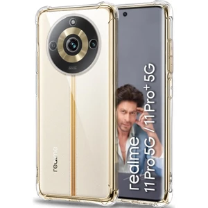 Case World Caseworld Realme 11 Pro 5g Kapak Kamera Korumalı Airbag Antishock Köşe Korumalı Şeffaf Silikon Kılıf
