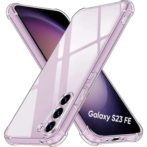 Case World Caseworld Samsung Galaxy S23 Fe Kapak Kamera Korumalı Airbag Antishock Köşe Korumalı Şeffaf Silikon Kılıf