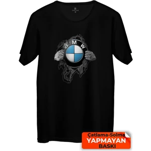 Çakılap Bmw Logo Baskılı Tişört Unisex, Premium Kalite (Rgl-Otmbl-Bmw)