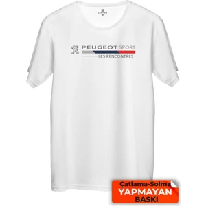 Çakılap Peugeot Sport Logo Baskılı Tişört Unisex, Premium Kalite (Rgl-Otmbl-Pgt)