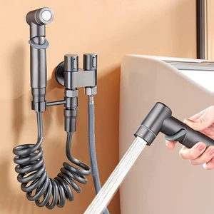 1-In-2-Out Dual Control Valve Mini Multi-Function Faucet Mini Shower Pressure Bathroom Faucet Kit For Bidet And Shower-C (Yurt Dışından)