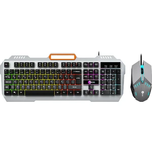 CM107 USB Kablolu Rainbow Aydınlatmalı Türkçe Q Oyuncu Klavye & Mouse Seti Siyah