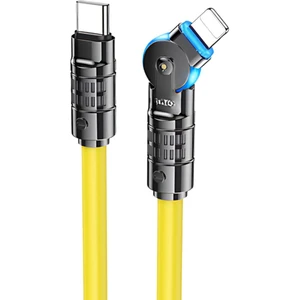 Süper Hızlı Ucu Dönebilen 1.2mt 20W Type-C To iPhone Lightning Şarj Data Kablosu, Ultra Sağlam Kablo