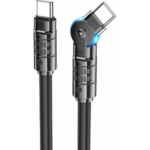 Süper Hızlı Ucu Dönebilen 1.2mt 60W Type-C To Type C Şarj Data Kablosu, Süper Sağlam Akım ve Voltaj Korumalı