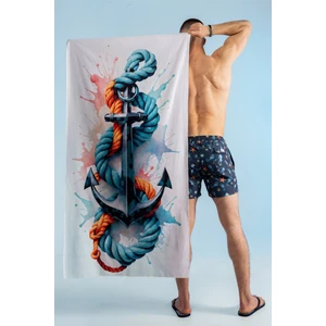 Üç Boyutlu Çapa Desenli Plaj Havlusu 75X 150CM