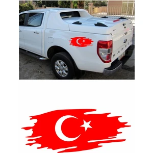 Sticker Usta Türk Bayrağı Oto Araba Motosiklet Karavan Sticker S2
