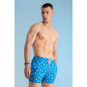 Küçük Yelken Desenli Deniz Şortu