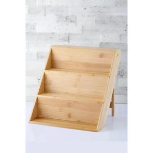 Bambu 3 Katlı Katlanır Ayaklı Baharatlık Standı Çekmece İçi Baharatlık Standı