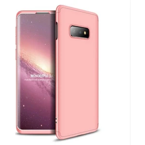 noktaks - Samsung Galaxy S10E - Kılıf Parmak izi Yapmayan 3 Parça Ays Kapak - Rose Gold - T8014