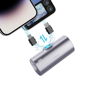 LPX001 5000MAH Type-C ve Lighting Uyumlu Powerbank - Gümüş