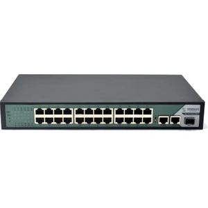 Snexus Networks SN-ES1300-26FP 24 x 10/100 Poe Port + 2 x 10/100/1000M RJ45 Uplink Port + 1 x Sfp Fiber Port (300 Watt Poe) Switch