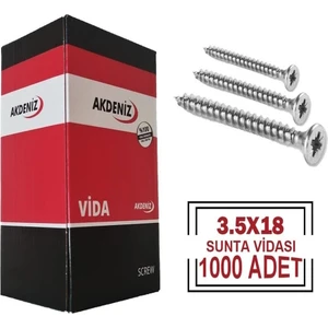 Sunta Vidası 3,5 x 18 1000 Adet