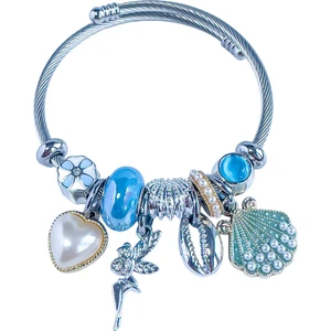 Balerin Charmlı Çelik Bileklik