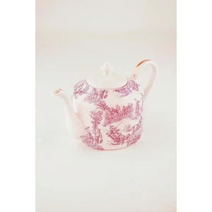 Bursa Porselen Dekor Gül Kurusu Ingiliz Altın Yaldızlı Porselen Demlik