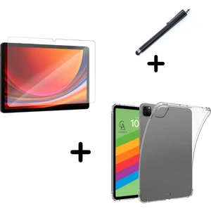 Apple iPad Pro 11 2024 (A2902-A2903) Uyumlu Köşe Dolgulu Tablet Kılıfı Ekran Koruycu Kalem Set