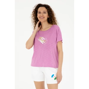 U.S. Polo Assn. Kadın Menekşe Tişört 50284355-VR037