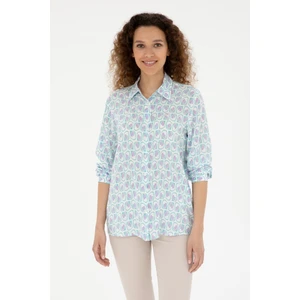 U.S. Polo Assn. Kadın Mint Gömlek Desenli 50280963-VR090