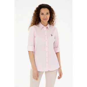 U.S. Polo Assn. Kadın Pembe Gömlek Basic 50283987-VR041