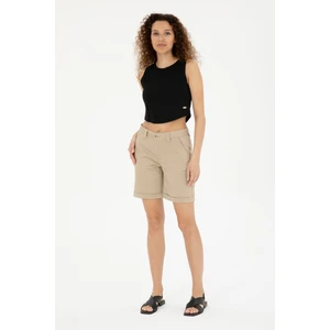 U.S. Polo Assn. Kadın Açık Haki Şort / Bermuda 50281722-VR183