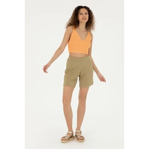 U.S. Polo Assn. Kadın Haki Şort (Örme) 50289193-VR027