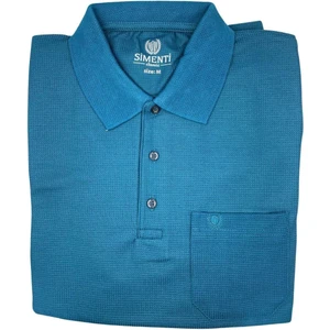 Yeni Sezon Simenti Waffle Desen Kısa Kol Polo Yaka T-Shirt
