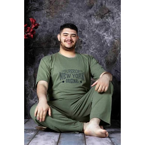 Yazlık Büyük Beden Erkek Pamuk Pijama Takımı- Kısa Kollu Erkek Pijaması