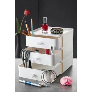 3 Katlı Beyaz Makyaj Takı Organizeri MIT1064