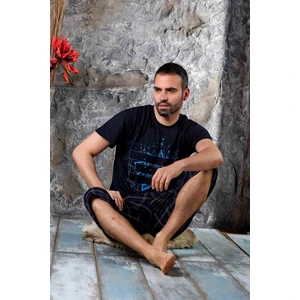 Pamuklu Desenli Kapri Erkek Pijama Takımı