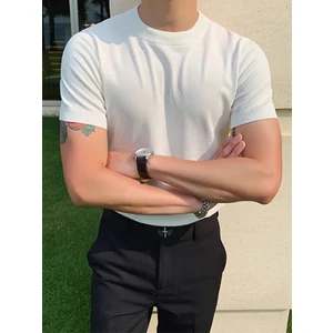 Tarz Cool Bisiklet Yaka Triko T-Shirt