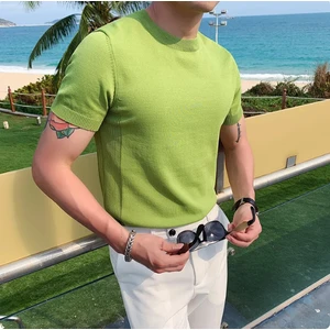 Tarz Cool Bisiklet Yaka Triko T-Shirt