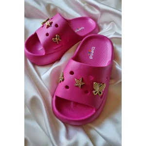 Taş Detay Çocuk Kalın Taban Ultra Soft Terlik E436