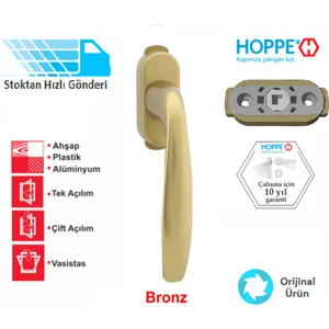 Çocuk Emniyet Kilitli Pimapen Pencere Kolu Kisi2 Bronz
