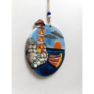 Seramik Deniz Temalı Dekoratif El Işi Duvar Süsü