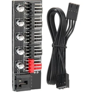 Temiz Pazar Fan Çoklayıcı 5 Port Y Pwm Splitter 4 Pin Hub Cpu Kablo Çoğaltıcı