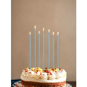 Parti Adresi Uzun Pasta Mumu Mavi 20 cm