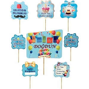 Parti Adresi Iyi Ki Doğdun Prens Konuşma Balonu Erkek Çocuk Doğum Günü Süsü 