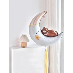 Parti Adresi Ay ve Ayı Folyo Balon Parti Balonu 86 cm