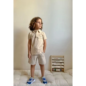 Yiğit Butik Yigit Butik Polo Yaka Lacos Kumaş Şortlu Erkek Çocuk Takım