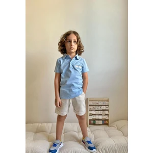 Yiğit Butik Yigit Butik Polo Yaka Lacos Kumaş Şortlu Erkek Çocuk Takım