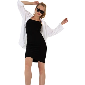 Ayarlanabilir Ince Askılı Bodycon Fitilli Mini Kadın Elbise