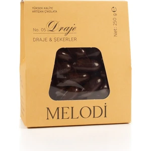 Melodi Çikolata Bitter Çikolatalı Badem Draje - 250gr