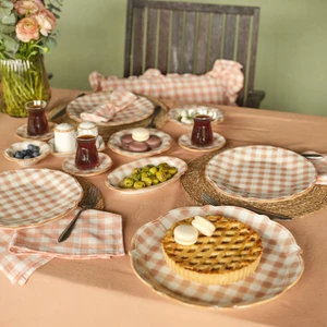Bella Maison Pavia Stoneware 26 Parça 6 Kişilik Kahvaltı Takımı Somon