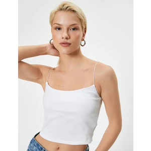 Basic Ince Askılı Crop Atlet Ribanalı Pamuklu