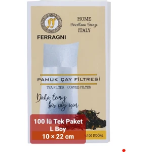 FERRAGNI Home Porcellana Firenze Çay Demleme Poşeti (Çay Filtresi) 10*22 Cm( L Boy) Tek Paket (100 Adet)