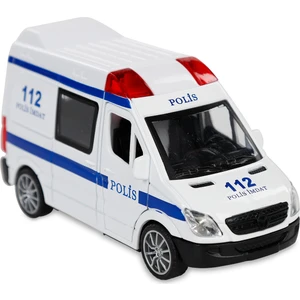 Işıklı Sesli Çek Bırak Polis Arabsı Beyaz